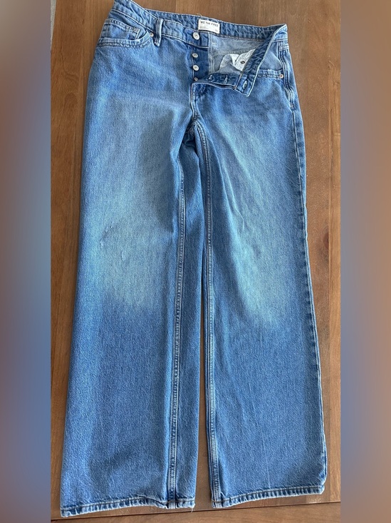 Free People Denim - Free People Light Blue High-Rise Wide Leg Jeans